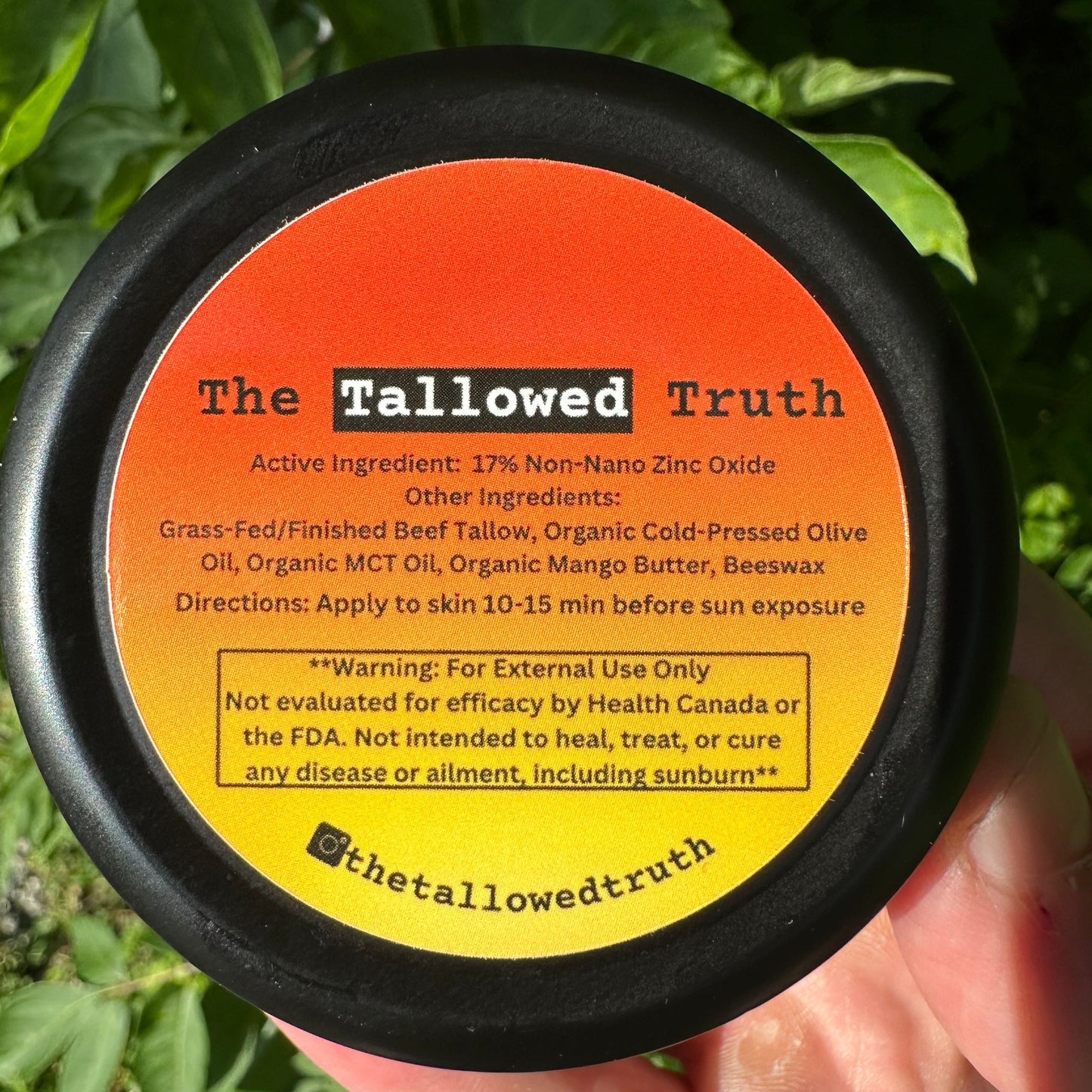 S-Balm - Tallow and Zinc Sun Lotion - 2 oz.