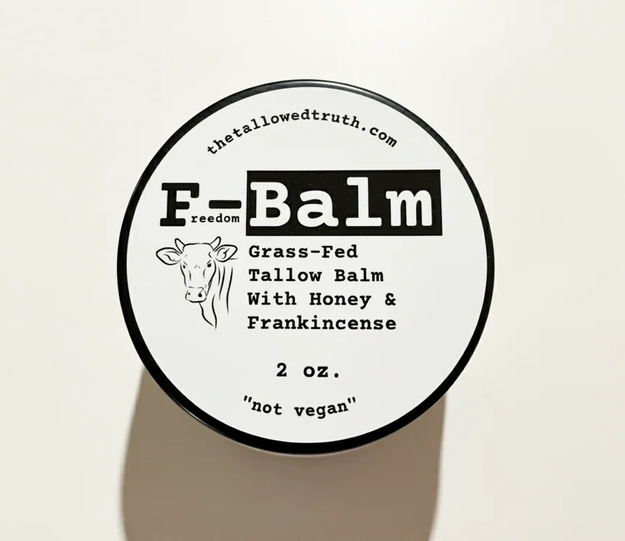 F-Balm grass-fed tallow balm tin