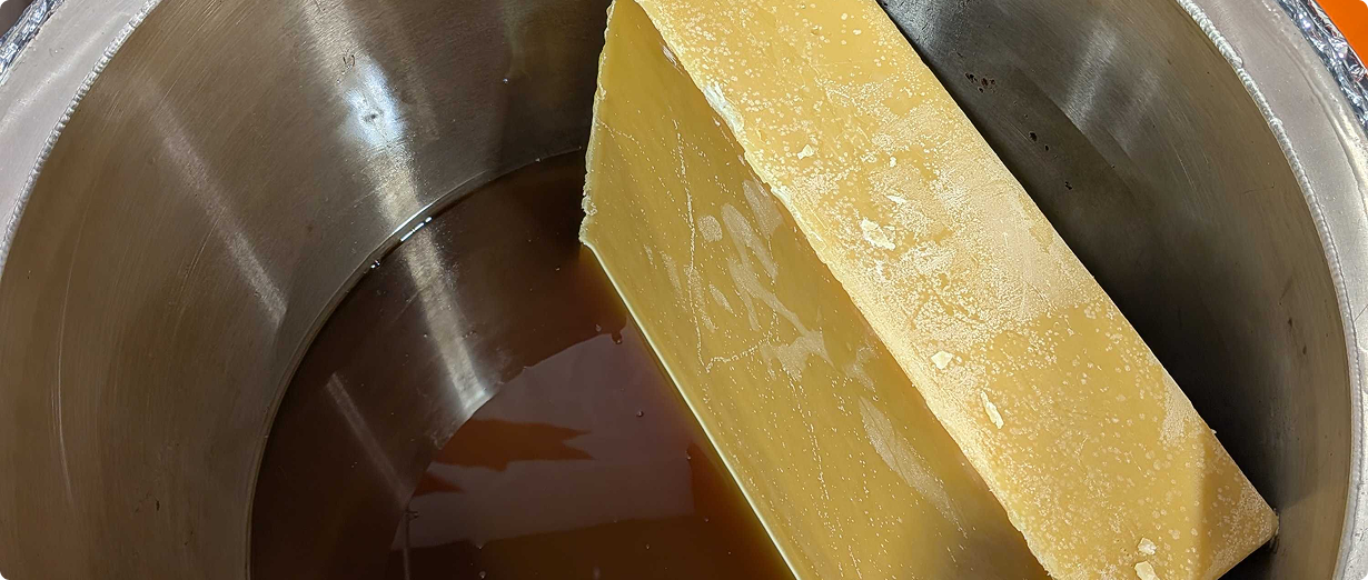 From the hive — Canadian beeswax and honey